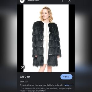 Elegant Black Faux Fur Women's Jacket